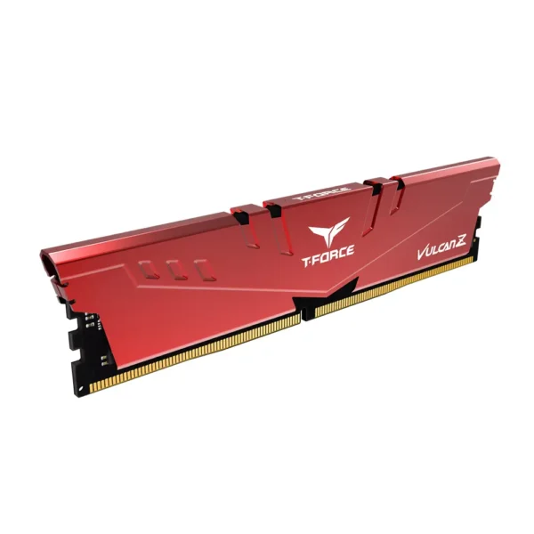 Memoria RAM 8GB TG T-Force Vulcan Z DDR4 3200MHz en color rojo, ideal para mejorar el rendimiento en gaming de gama media.